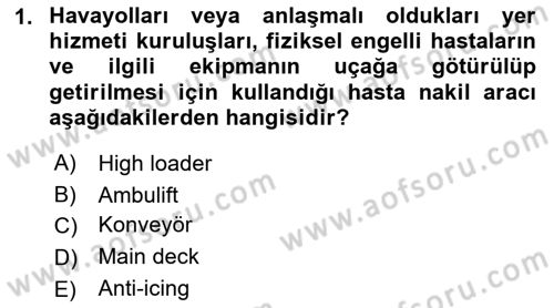 Yer Hizmetleri Yönetimi Dersi 2018 - 2019 Yılı (Final) Dönem Sonu Sınav Soruları 1. Soru