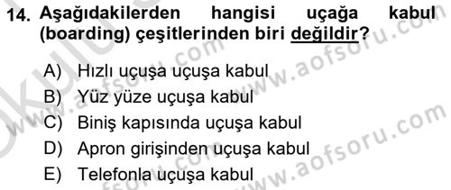 Yer Hizmetleri Yönetimi Dersi 2020 - 2021 Yılı Yaz Okulu Sınav Soruları 14. Soru