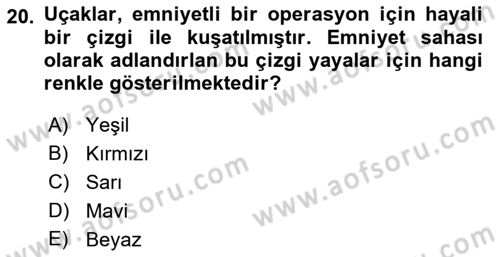 Yer Hizmetleri Yönetimi Dersi 2021 - 2022 Yılı (Vize) Ara Sınavı 20. Soru