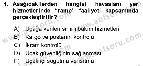 Yer Hizmetleri Yönetimi Dersi 2021 - 2022 Yılı (Final) Dönem Sonu Sınav Soruları 1. Soru