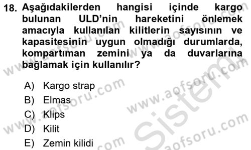 Yer Hizmetleri Yönetimi Dersi 2021 - 2022 Yılı (Final) Dönem Sonu Sınav Soruları 18. Soru