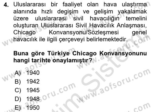 Yer Hizmetleri Yönetimi Dersi 2021 - 2022 Yılı Yaz Okulu Sınav Soruları 4. Soru