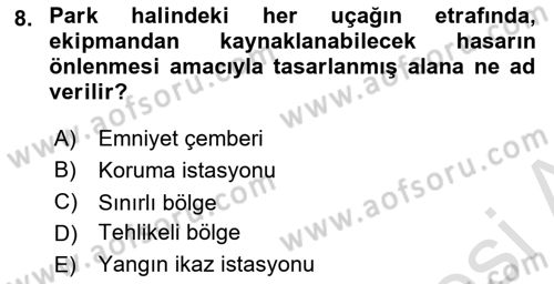 Yer Hizmetleri Yönetimi Dersi 2021 - 2022 Yılı Yaz Okulu Sınav Soruları 8. Soru