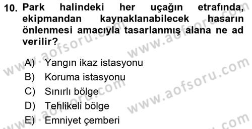 Yer Hizmetleri Yönetimi Dersi 2022 - 2023 Yılı Yaz Okulu Sınav Soruları 10. Soru