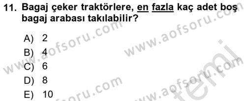 Yer Hizmetleri Yönetimi Dersi 2022 - 2023 Yılı Yaz Okulu Sınav Soruları 11. Soru