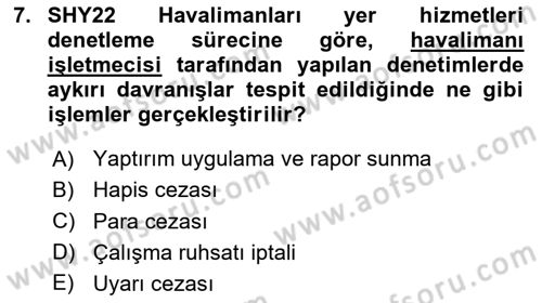 Yer Hizmetleri Yönetimi Dersi 2023 - 2024 Yılı (Vize) Ara Sınav Soruları 7. Soru