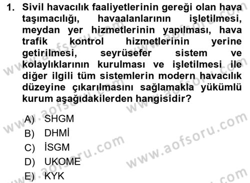 Yer Hizmetleri Yönetimi Dersi 2023 - 2024 Yılı (Final) Dönem Sonu Sınav Soruları 1. Soru
