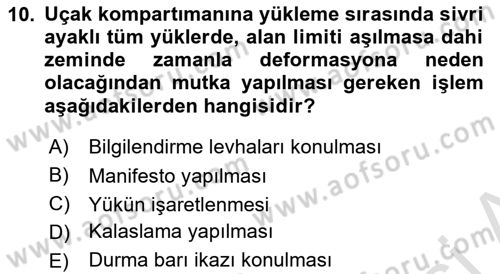 Yer Hizmetleri Yönetimi Dersi 2023 - 2024 Yılı (Final) Dönem Sonu Sınav Soruları 10. Soru