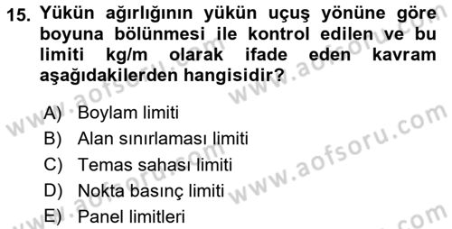 Yer Hizmetleri Yönetimi Dersi 2023 - 2024 Yılı Yaz Okulu Sınav Soruları 15. Soru