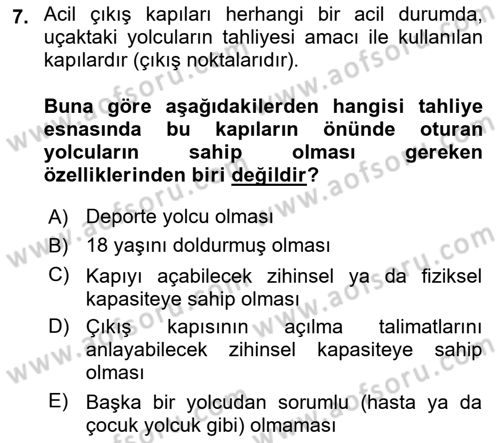 Yer Hizmetleri Yönetimi Dersi 2024 - 2025 Yılı (Final) Dönem Sonu Sınav Soruları 7. Soru
