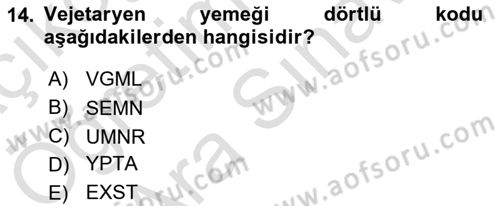 Yolcu Hizmetleri Dersi 2021 - 2022 Yılı (Vize) Ara Sınav Soruları 14. Soru