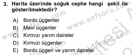 Meteoroloji Dersi Ara Sınavı Deneme Sınav Soruları 3. Soru