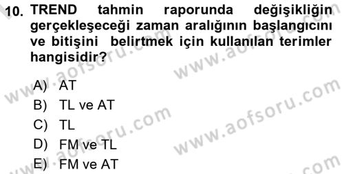 Meteoroloji Dersi 2022 - 2023 Yılı (Final) Dönem Sonu Sınav Soruları 10. Soru