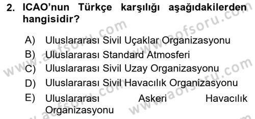 Meteoroloji Dersi 2023 - 2024 Yılı Yaz Okulu Sınav Soruları 2. Soru