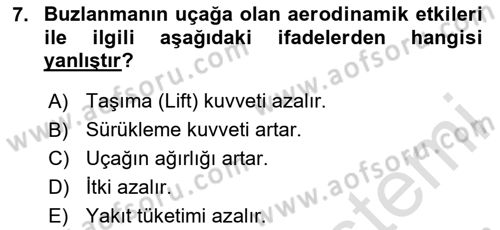 Meteoroloji Dersi 2023 - 2024 Yılı Yaz Okulu Sınav Soruları 7. Soru