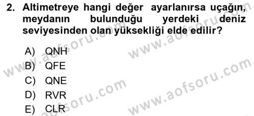Meteoroloji Dersi 2025 - 2026 Yılı (Vize) Ara Sınav Soruları 2. Soru