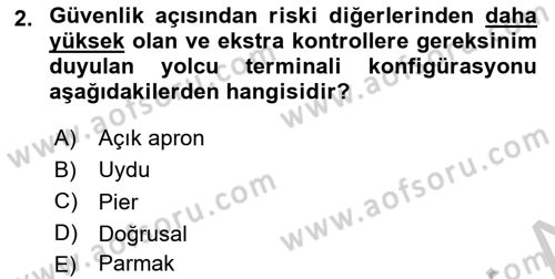 Havaalanı Sistemi Dersi 2018 - 2019 Yılı Yaz Okulu Sınav Soruları 2. Soru