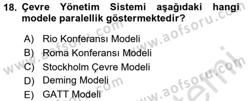 Havaalanı Sistemi Dersi 2025 - 2026 Yılı (Final) Dönem Sonu Sınav Soruları 18. Soru