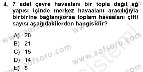 Havayolu Yönetimi Dersi 2017 - 2018 Yılı (Final) Dönem Sonu Sınav Soruları 4. Soru