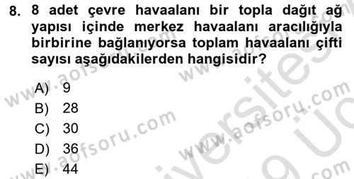 Havayolu Yönetimi Dersi 2018 - 2019 Yılı 3 Ders Sınavı 8. Soru