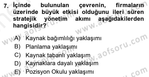 Havayolu Yönetimi Dersi 2018 - 2019 Yılı (Vize) Ara Sınav Soruları 7. Soru