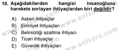 Havayolu Yönetimi Dersi 2023 - 2024 Yılı (Vize) Ara Sınav Soruları 10. Soru