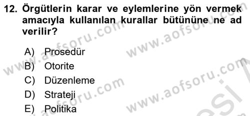 Havayolu Yönetimi Dersi 2023 - 2024 Yılı (Vize) Ara Sınav Soruları 12. Soru