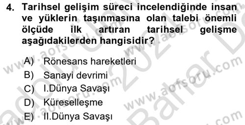 Havayolu Yönetimi Dersi 2024 - 2025 Yılı (Vize) Ara Sınav Soruları 4. Soru