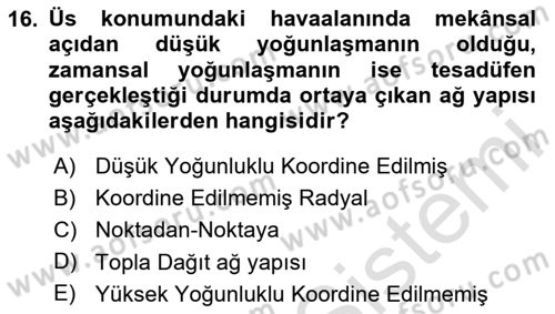 Havayolu Yönetimi Dersi 2024 - 2025 Yılı (Final) Dönem Sonu Sınav Soruları 16. Soru