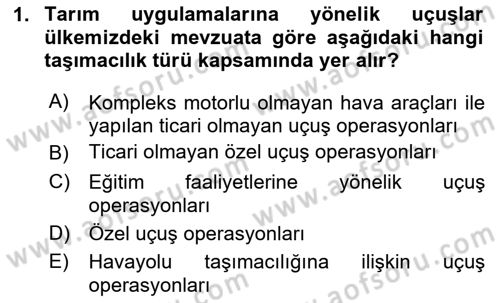 Havayolu Yönetimi Dersi 2025 - 2026 Yılı (Vize) Ara Sınav Soruları 1. Soru
