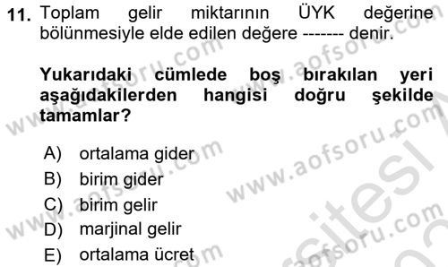 Havayolu Yönetimi Dersi 2025 - 2026 Yılı (Final) Dönem Sonu Sınav Soruları 11. Soru