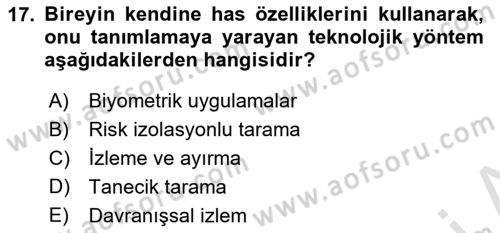 Havacılık Güvenliği Dersi 2021 - 2022 Yılı (Final) Dönem Sonu Sınavı 17. Soru