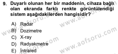 Havacılık Güvenliği Dersi 2021 - 2022 Yılı Yaz Okulu Sınavı 9. Soru