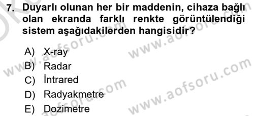 Havacılık Güvenliği Dersi 2022 - 2023 Yılı Yaz Okulu Sınavı 7. Soru