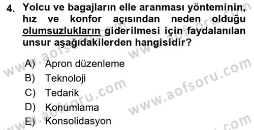 Havacılık Güvenliği Dersi 2023 - 2024 Yılı (Vize) Ara Sınavı 4. Soru