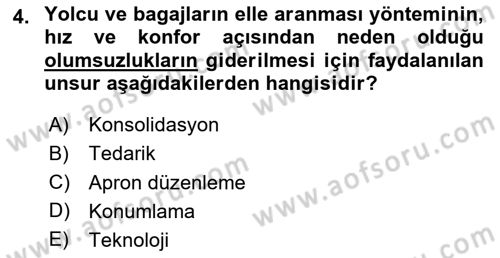 Havacılık Güvenliği Dersi 2023 - 2024 Yılı Yaz Okulu Sınavı 4. Soru