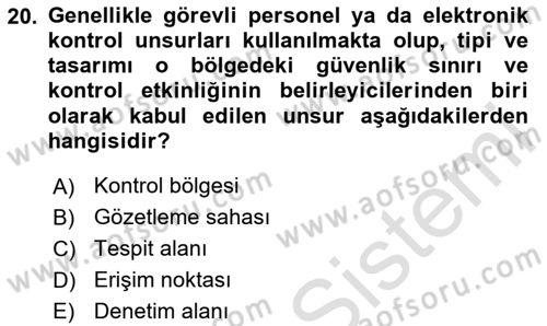 Havacılık Güvenliği Dersi 2024 - 2025 Yılı (Vize) Ara Sınav Soruları 20. Soru