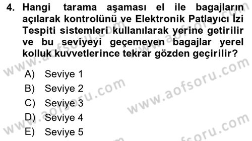 Havacılık Güvenliği Dersi 2024 - 2025 Yılı (Final) Dönem Sonu Sınav Soruları 4. Soru