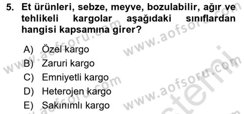Havacılık Güvenliği Dersi 2024 - 2025 Yılı (Final) Dönem Sonu Sınav Soruları 5. Soru