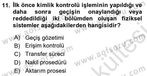 Havacılık Güvenliği Dersi 2025 - 2026 Yılı (Vize) Ara Sınav Soruları 11. Soru