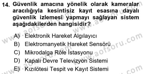 Havacılık Güvenliği Dersi 2025 - 2026 Yılı (Vize) Ara Sınav Soruları 14. Soru