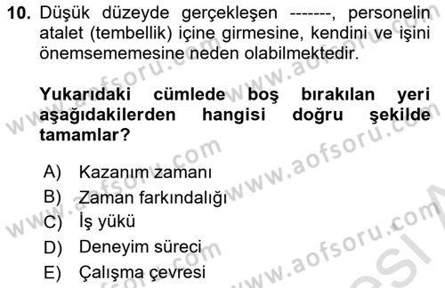 Havacılık Güvenliği Dersi 2025 - 2026 Yılı (Final) Dönem Sonu Sınav Soruları 10. Soru
