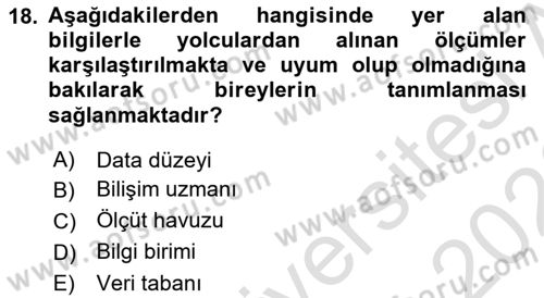 Havacılık Güvenliği Dersi 2025 - 2026 Yılı (Final) Dönem Sonu Sınav Soruları 18. Soru