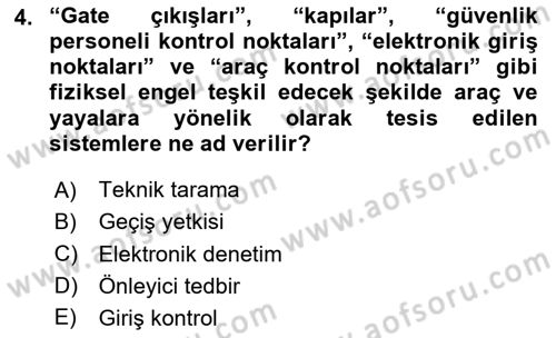 Havacılık Güvenliği Dersi 2025 - 2026 Yılı (Final) Dönem Sonu Sınav Soruları 4. Soru