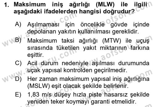Harekat Performans Dersi 2017 - 2018 Yılı (Vize) Ara Sınav Soruları 1. Soru