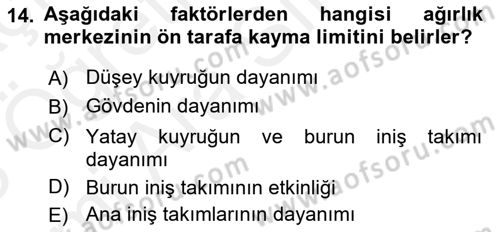 Harekat Performans Dersi 2017 - 2018 Yılı (Vize) Ara Sınav Soruları 14. Soru