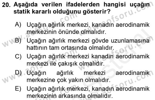 Harekat Performans Dersi 2017 - 2018 Yılı (Vize) Ara Sınav Soruları 20. Soru