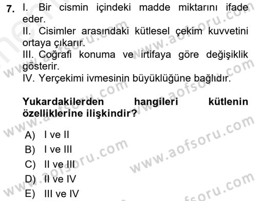 Harekat Performans Dersi 2017 - 2018 Yılı (Vize) Ara Sınav Soruları 7. Soru
