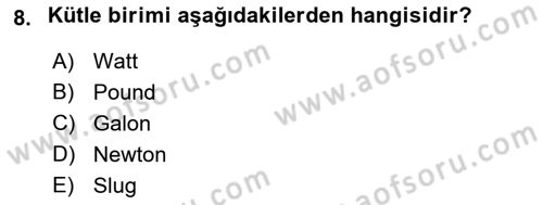 Harekat Performans Dersi 2017 - 2018 Yılı (Vize) Ara Sınav Soruları 8. Soru