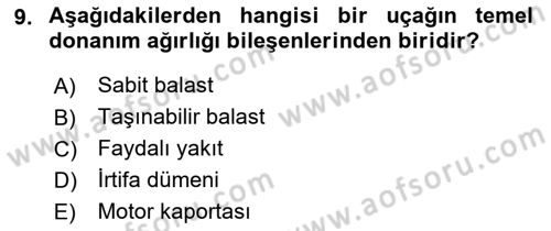 Harekat Performans Dersi 2017 - 2018 Yılı (Vize) Ara Sınav Soruları 9. Soru